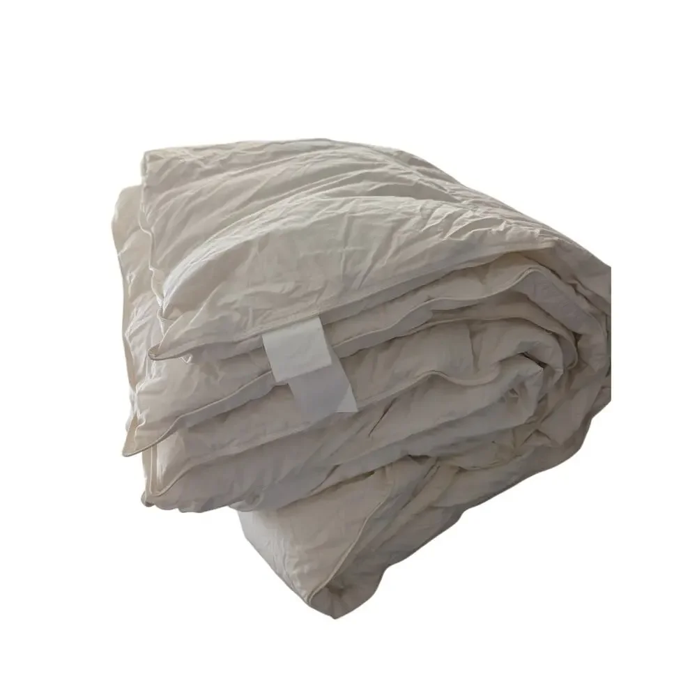 LUXE 100% WHITE GOOSE DOWN, CREAM COMFORTER! SUPER PUFFY & COMFY! SIZE FULL